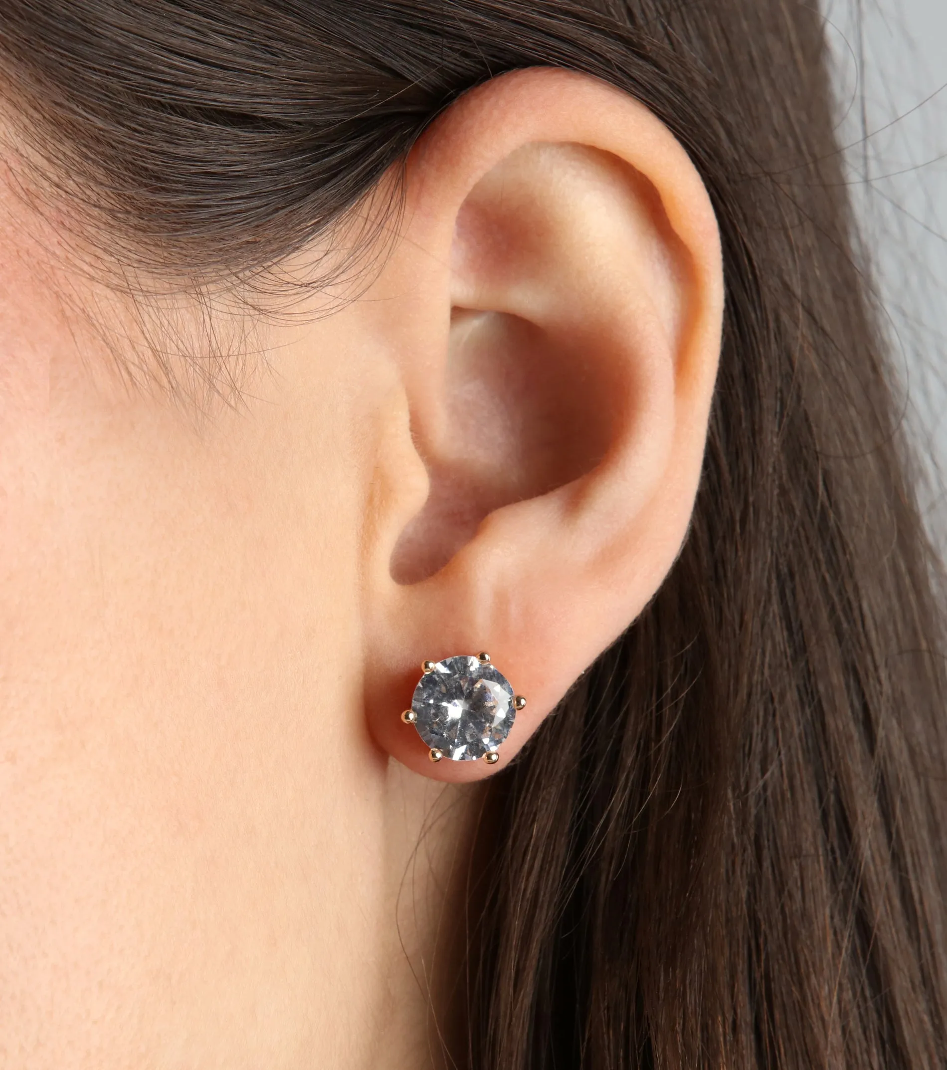 Simple Sparkle Cubic Zirconia Stud Earrings sold by Windsor product image thumbnail 3