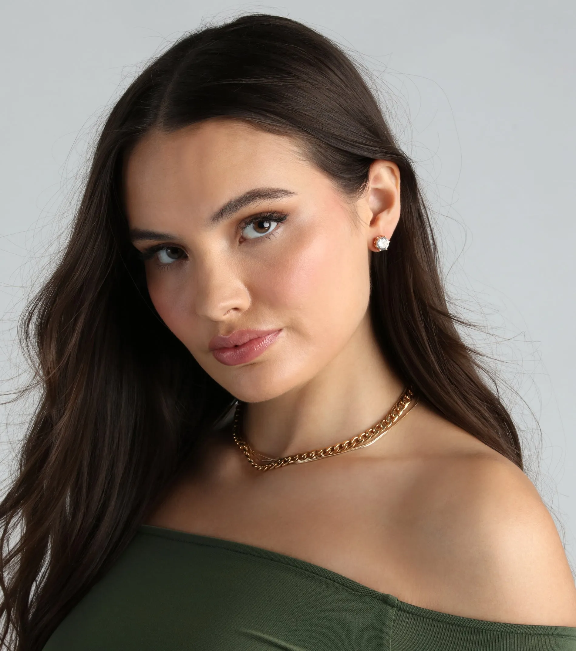 Simple Sparkle Cubic Zirconia Stud Earrings sold by Windsor product image thumbnail 4