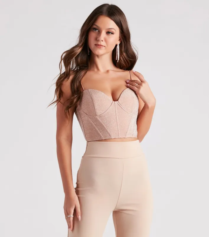 Sprinkle Of Glitter Crop Bustier sold by Windsor