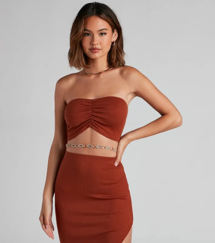 Showcase Shine Rhinestone Chain Belt sold by Windsor