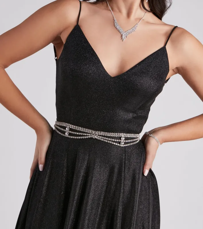 Major Bling Rhinestone Chain Belt sold by Windsor