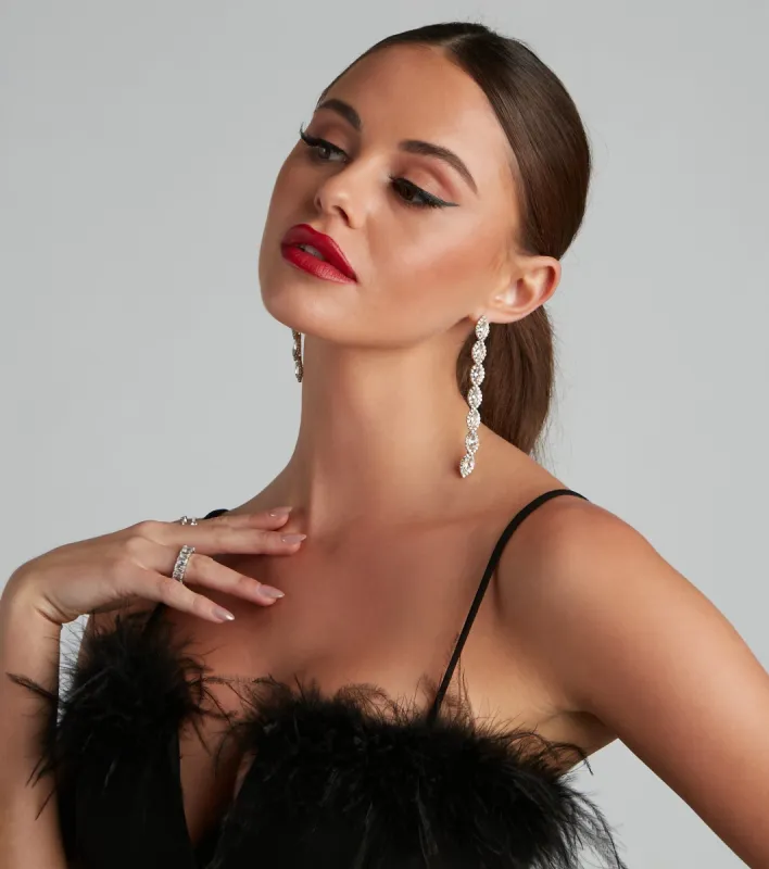 Glistening In Rhinestone Earrings sold by Windsor