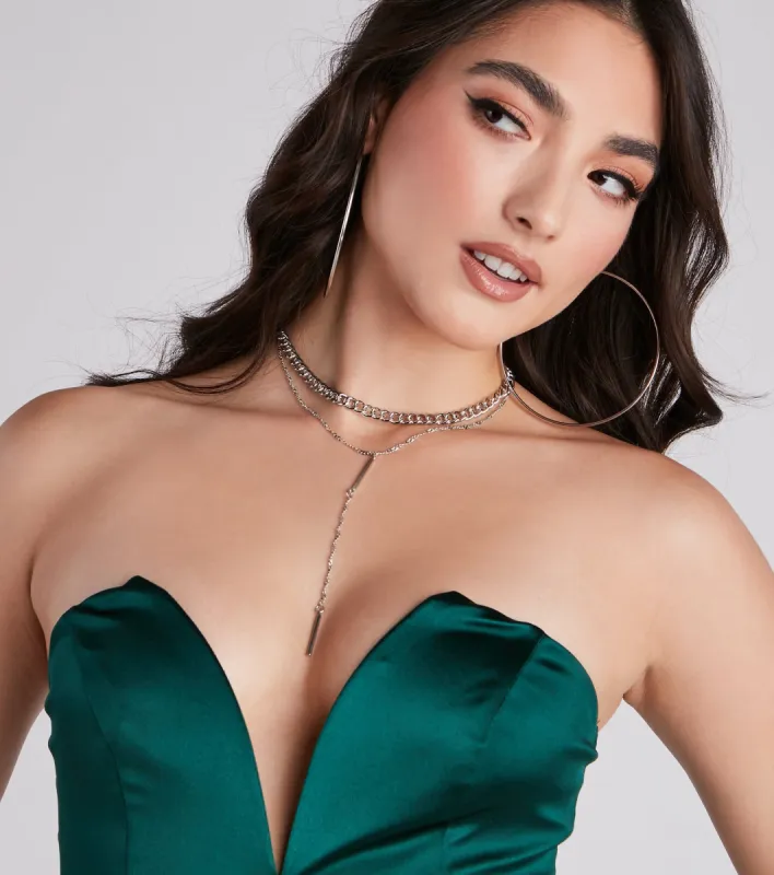 Trendy Layers Choker Lariat Necklace sold by Windsor