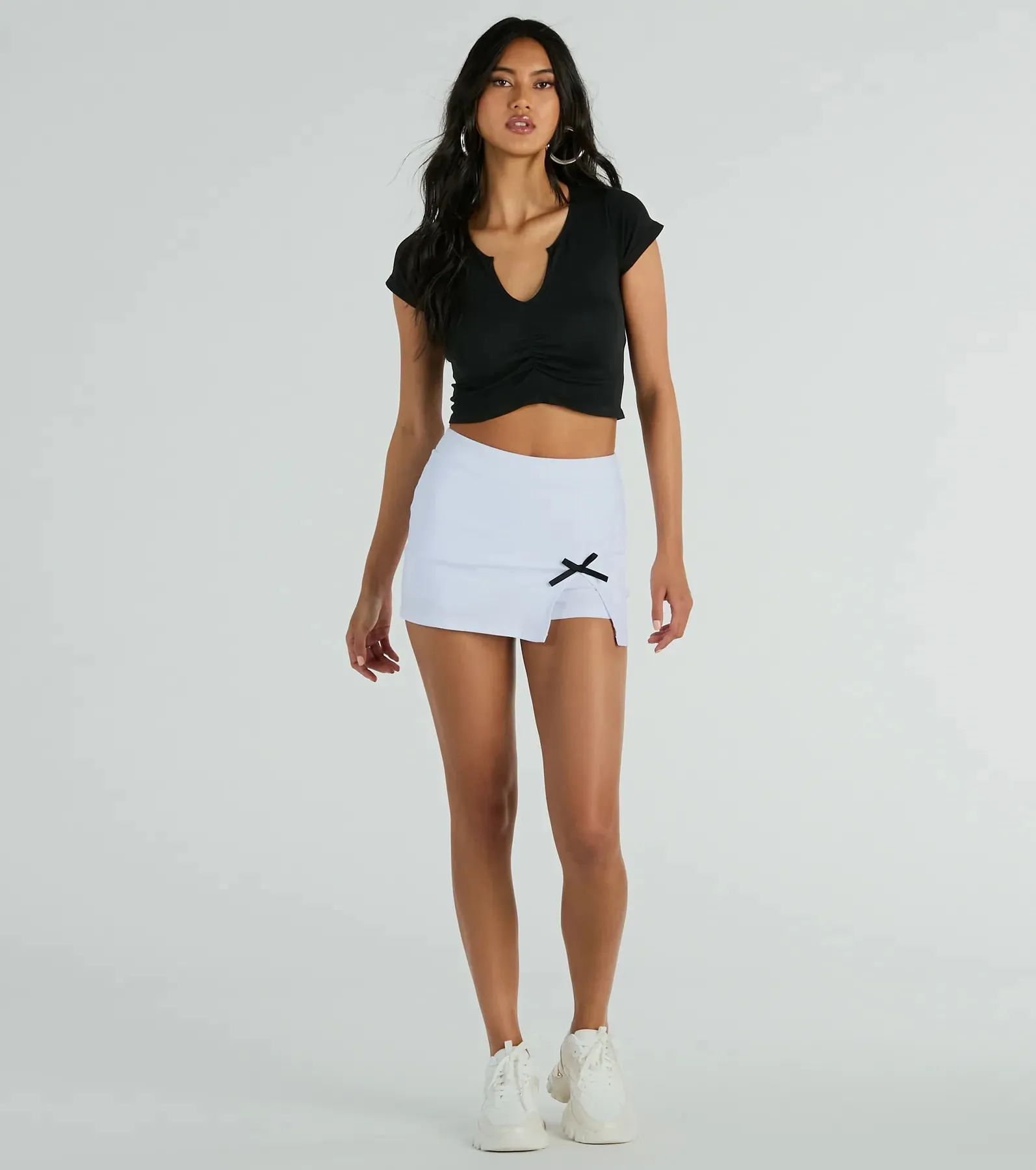 Ultra Cute Icon High-Rise Side Bow Mini Skort sold by Windsor product image thumbnail 4