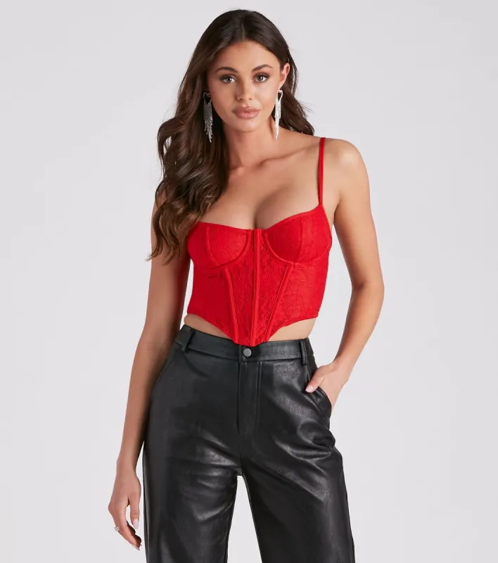 Desire For Lace Mesh Corset Top sold by Windsor