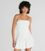 Covetable Charm Strapless Mini Skater Dress sold by Windsor