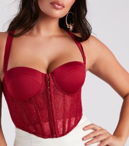 Lace Take Note Sweetheart Corset sold by Windsor