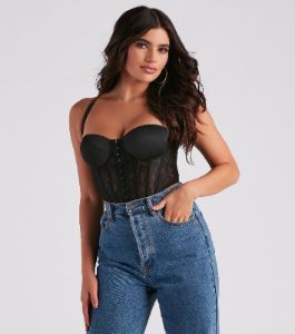 Lace Take Note Sweetheart Corset sold by Windsor