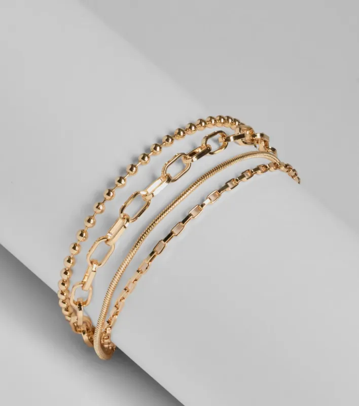 Simple Shine Layered Chain Bracelet sold by Windsor