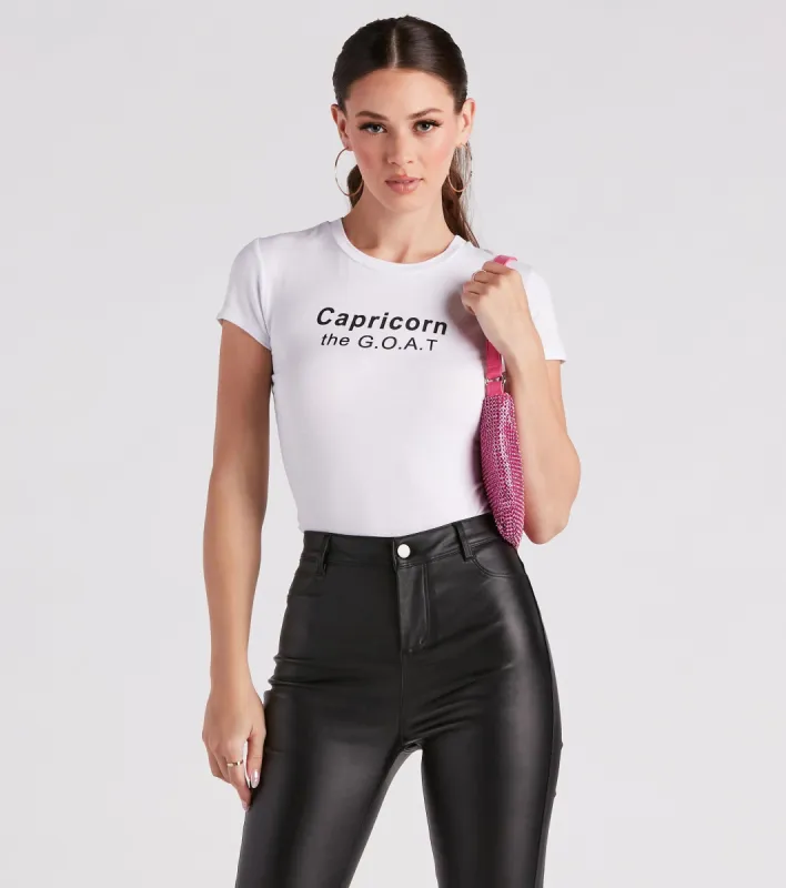 Capricorn The GOAT Graphic Tee sold by Windsor