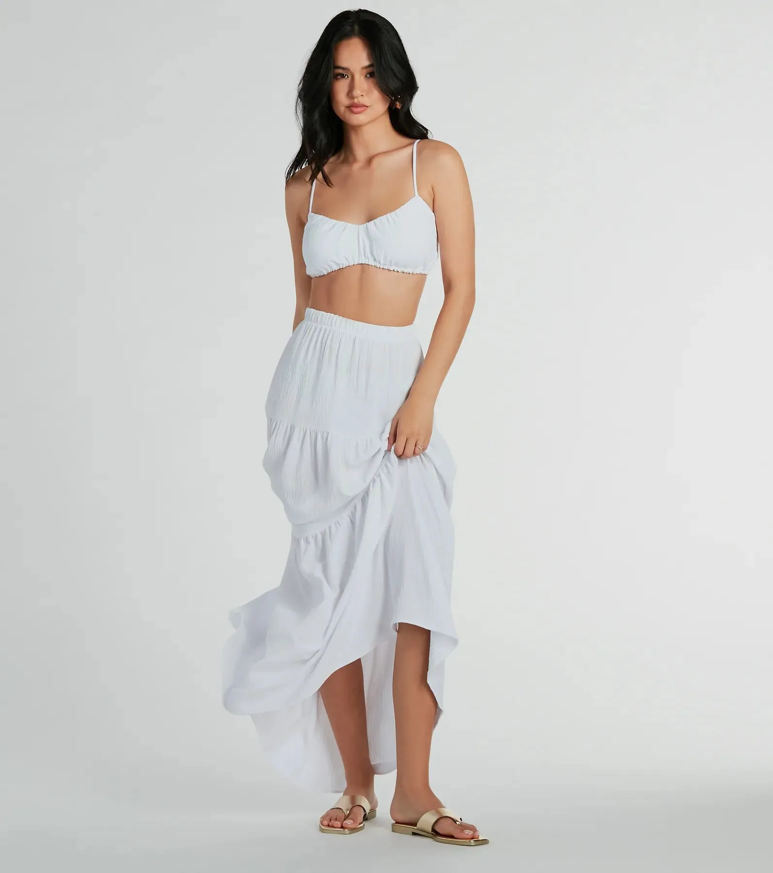 Flawless Duo Ruched Tube Crop Top sold by Windsor product image thumbnail 3