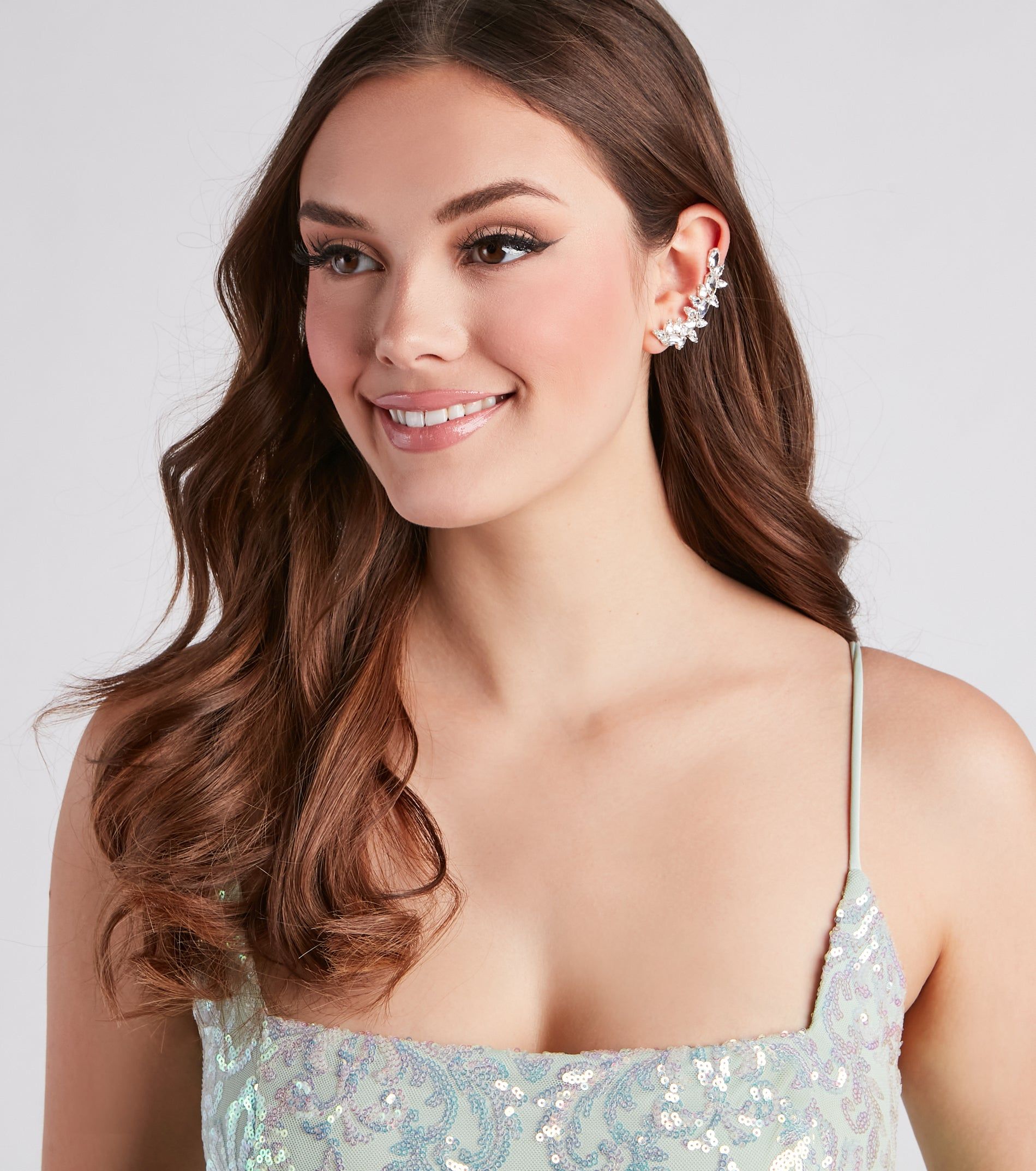 Special Moment Rhinestone Gem Ear Crawler sold by Windsor