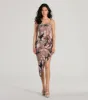 Getaway Bound Cutout Tropical Mesh Midi Dress sold by Windsor