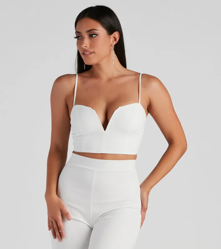 Weekend Feels Sweetheart Crop Top sold by Windsor