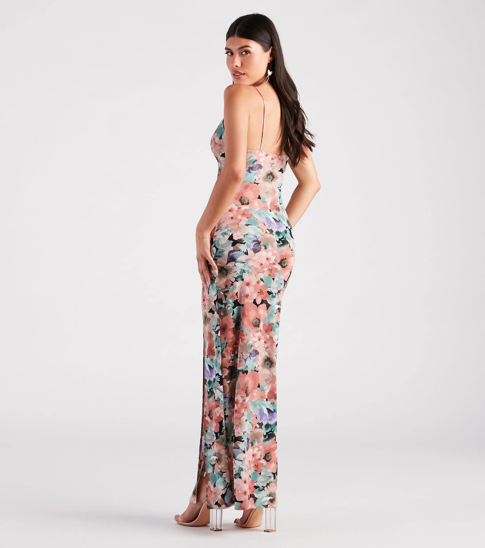 Paint Me In Floral V-Neck Maxi Dress sold by Windsor product image thumbnail 2