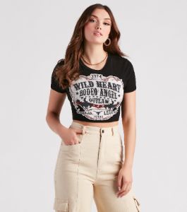 Rodeo Angel Cropped Graphic Tee sold by Windsor