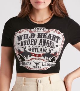 Rodeo Angel Cropped Graphic Tee sold by Windsor