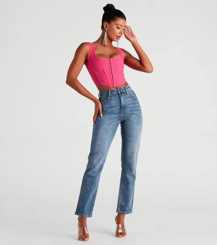 Desa High-Rise Straight Leg Jeans By Windsor Denim sold by Windsor