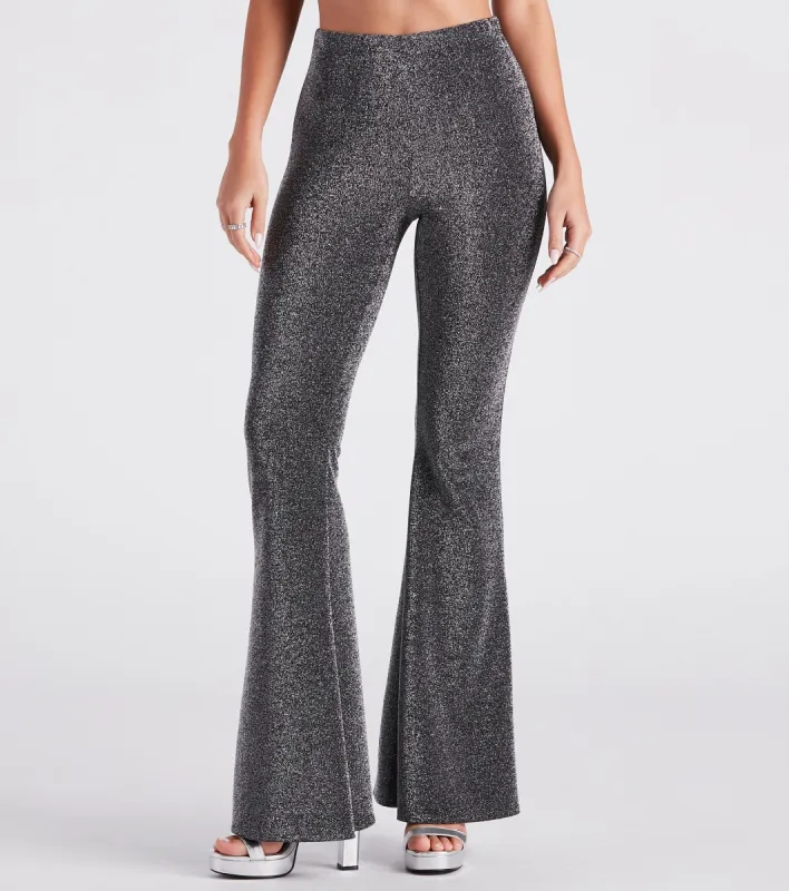 At The Disco Glitter Flare Pants sold by Windsor