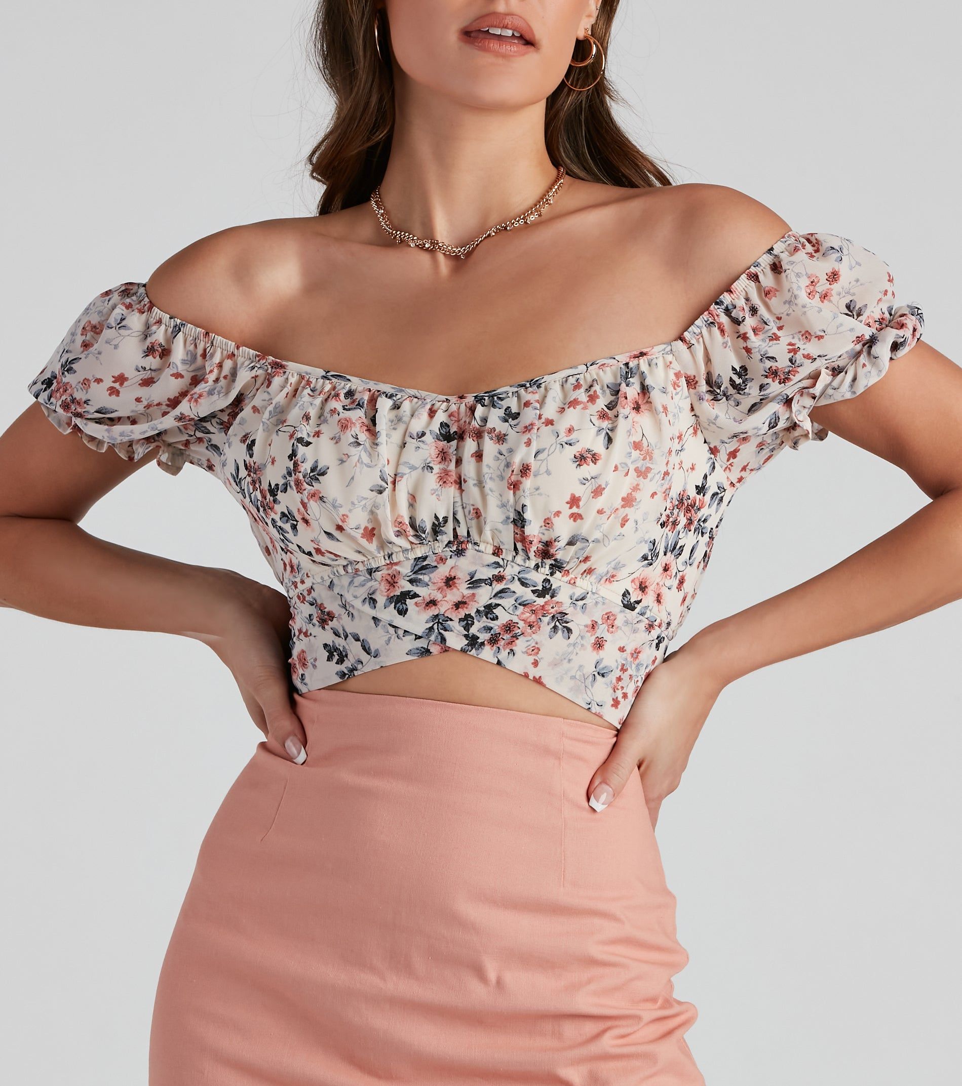 Floral Blooms Chiffon Tie-Back Top sold by Windsor product image thumbnail 4