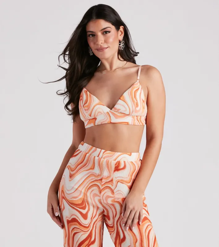 Spring Break Vibes Pleated Bra Top sold by Windsor
