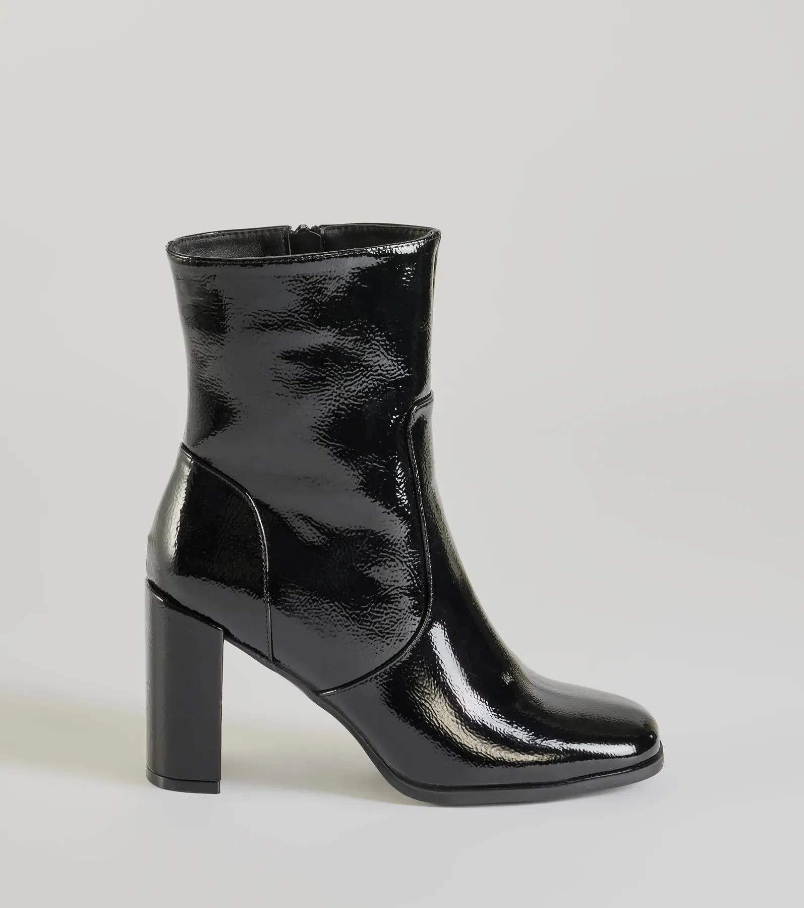 Bold Baddie Faux Patent Leather Ankle Booties sold by Windsor product image thumbnail 2