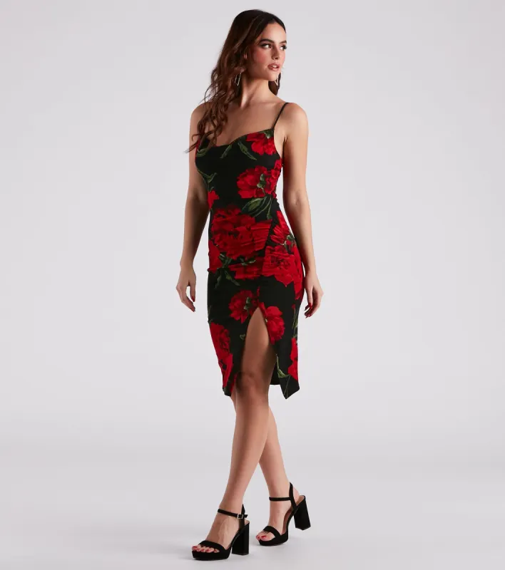 Bring On The Romance Floral Midi Dress sold by Windsor