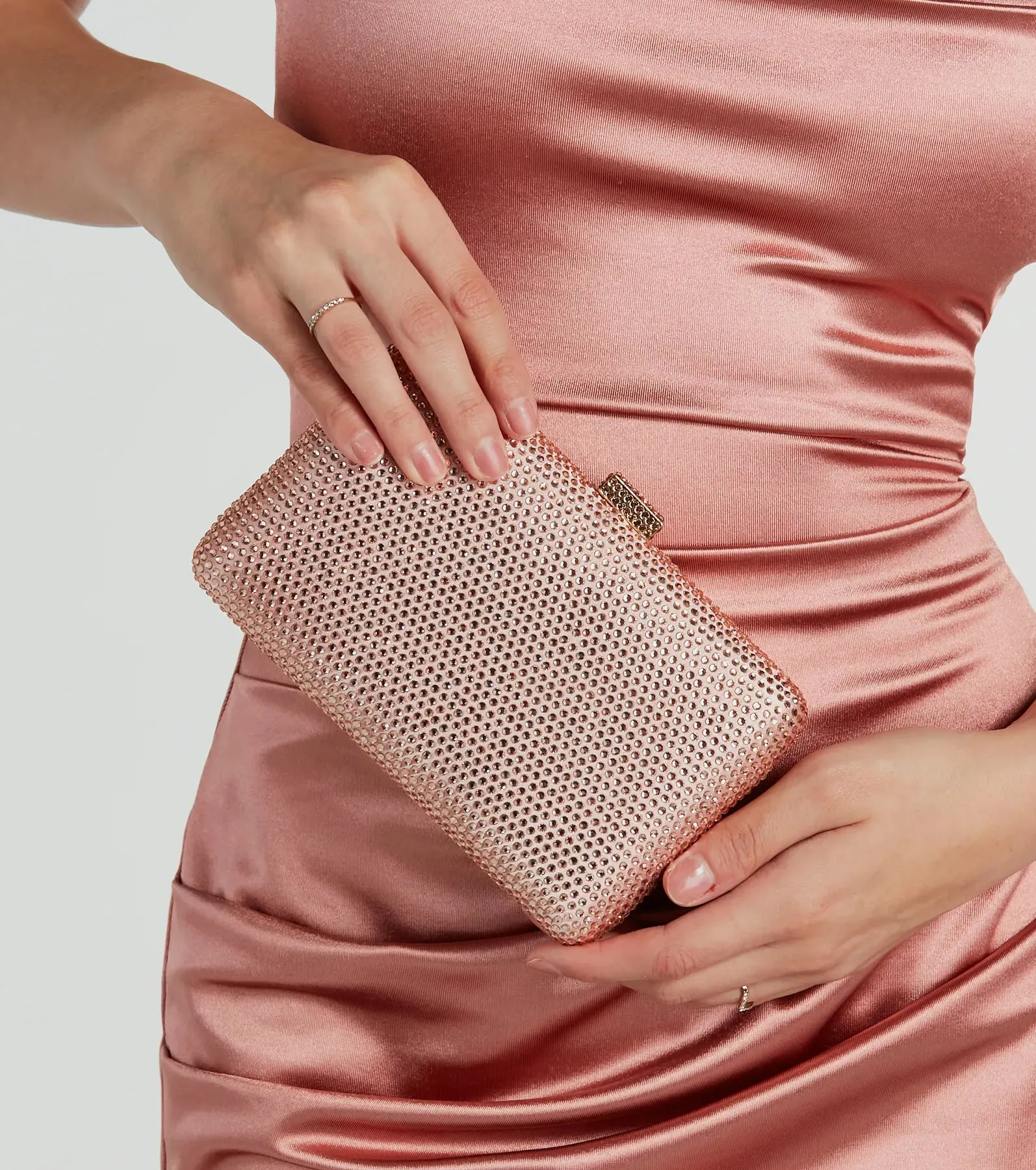 Glitzy Sophistication Rhinestone Box Clutch sold by Windsor product image thumbnail 4