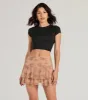 Darling Dreamer High-Rise Lace Mini Skirt sold by Windsor