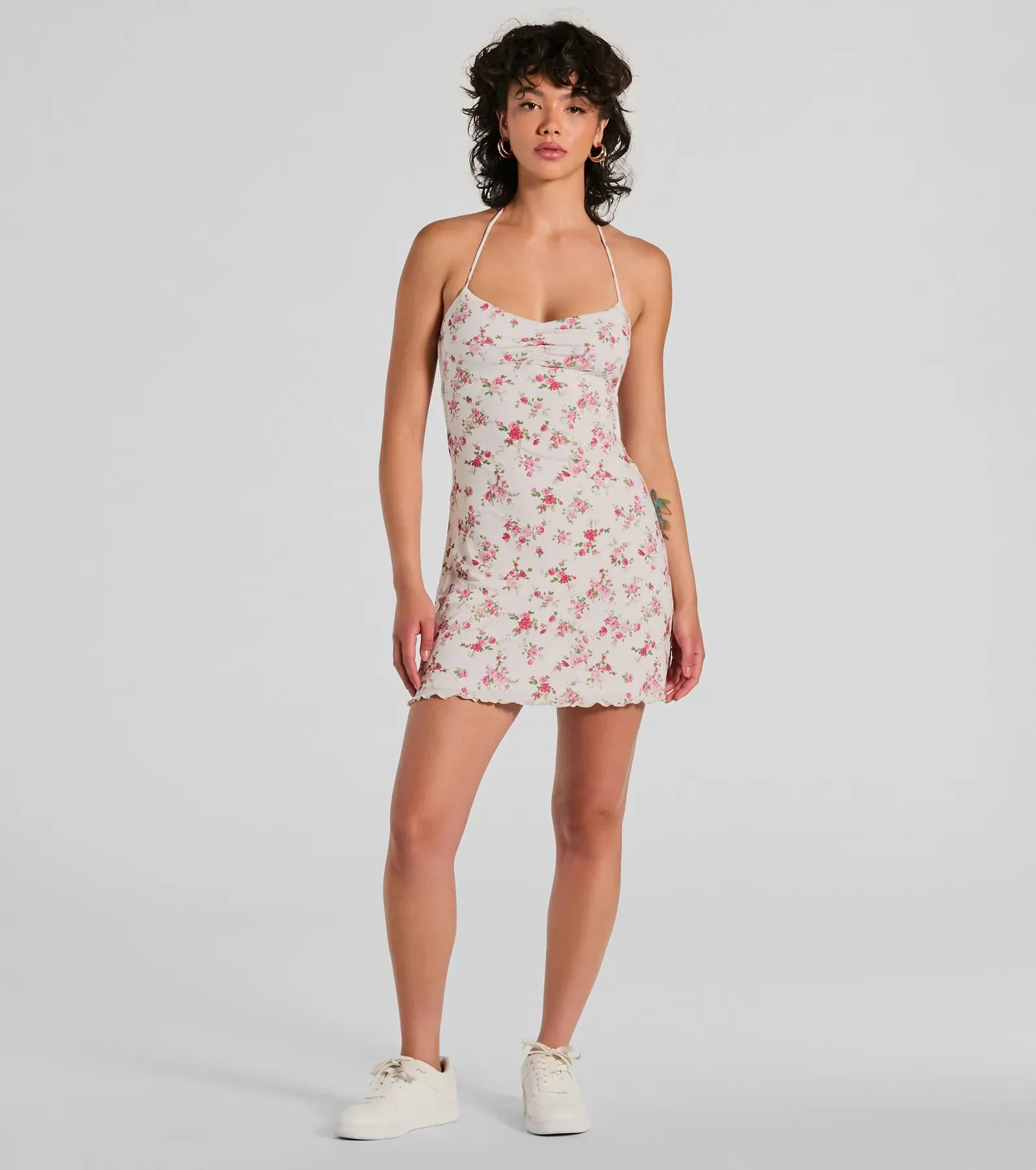 Summer Loving Halter Strappy Floral Mini Dress sold by Windsor product image thumbnail 3