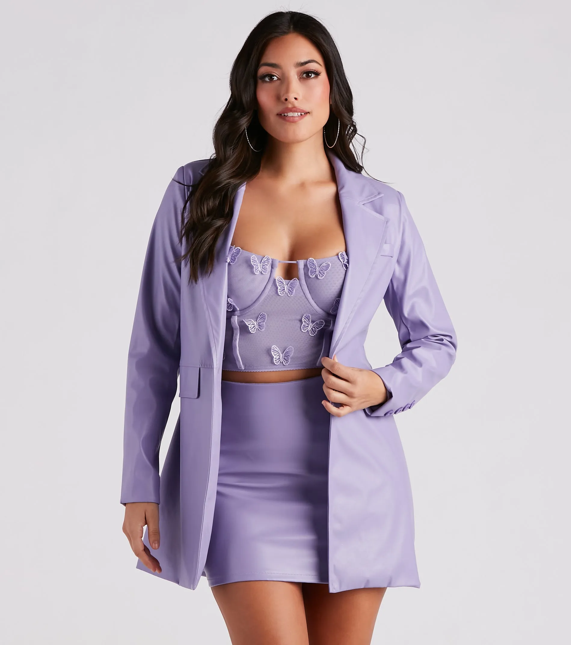 CLEARANCE - So Fabulous Faux Leather Blazer sold by Windsor