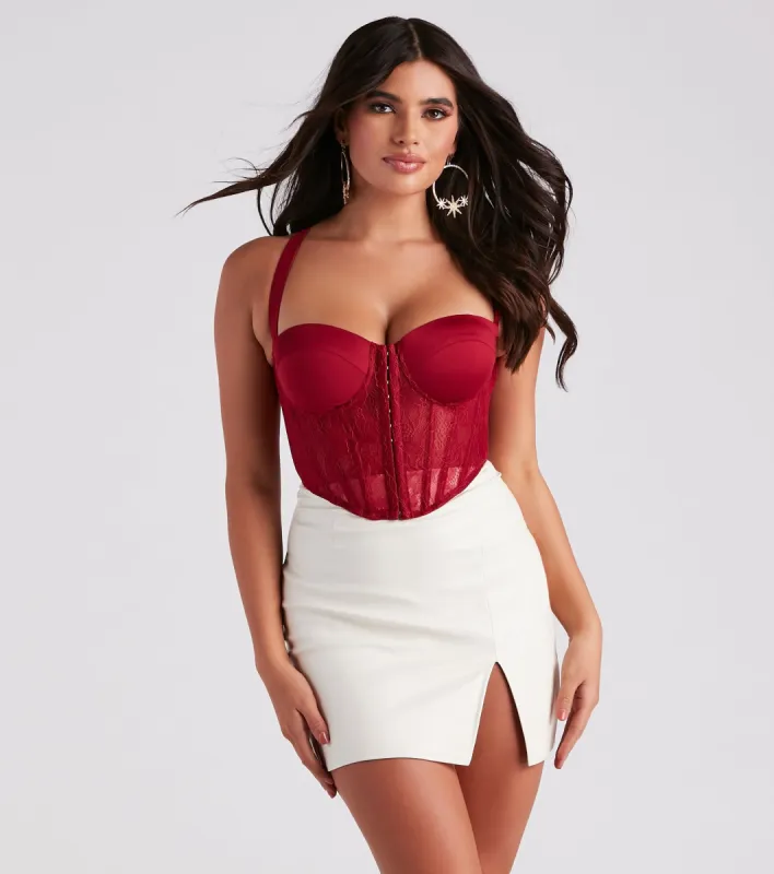 Lace Take Note Sweetheart Corset sold by Windsor