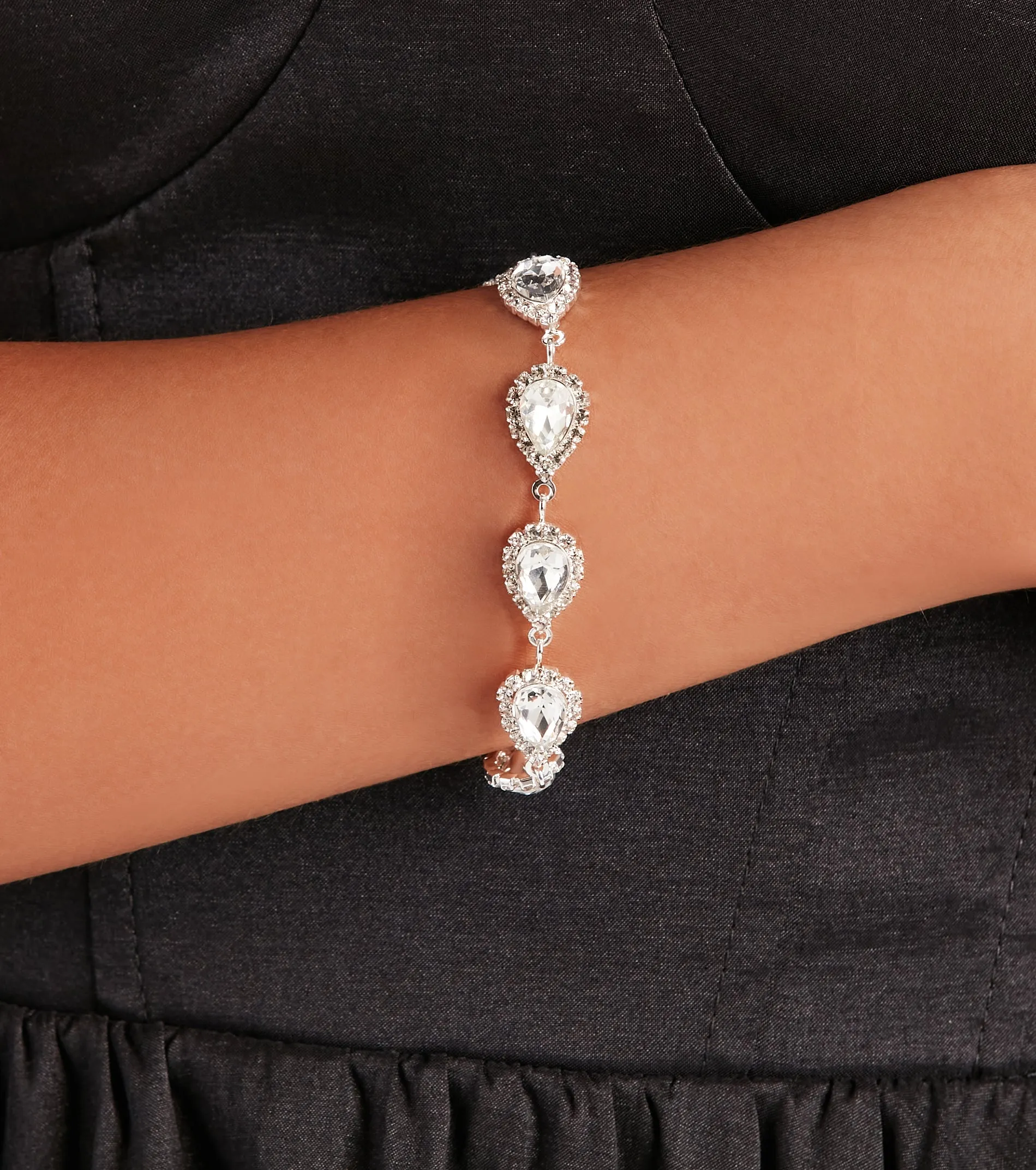 Glam Beauty Necklace, Earrings, And Bracelet Set sold by Windsor product image thumbnail 4