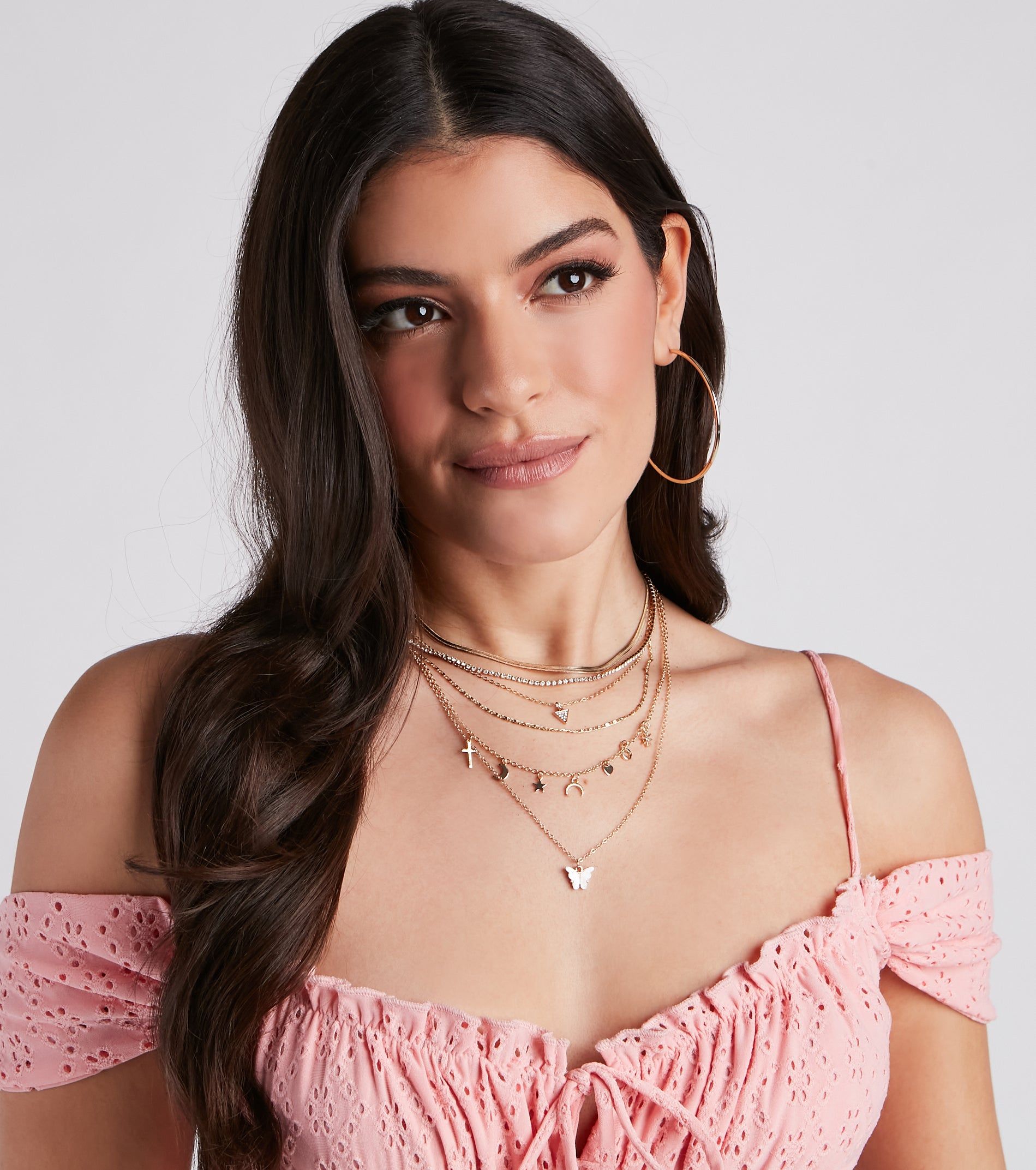 Trendy Glam Babe Charm Necklace Set sold by Windsor product image thumbnail 2