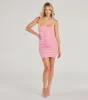 Briana Open-Back Bodycon Glitter Mini Dress sold by Windsor