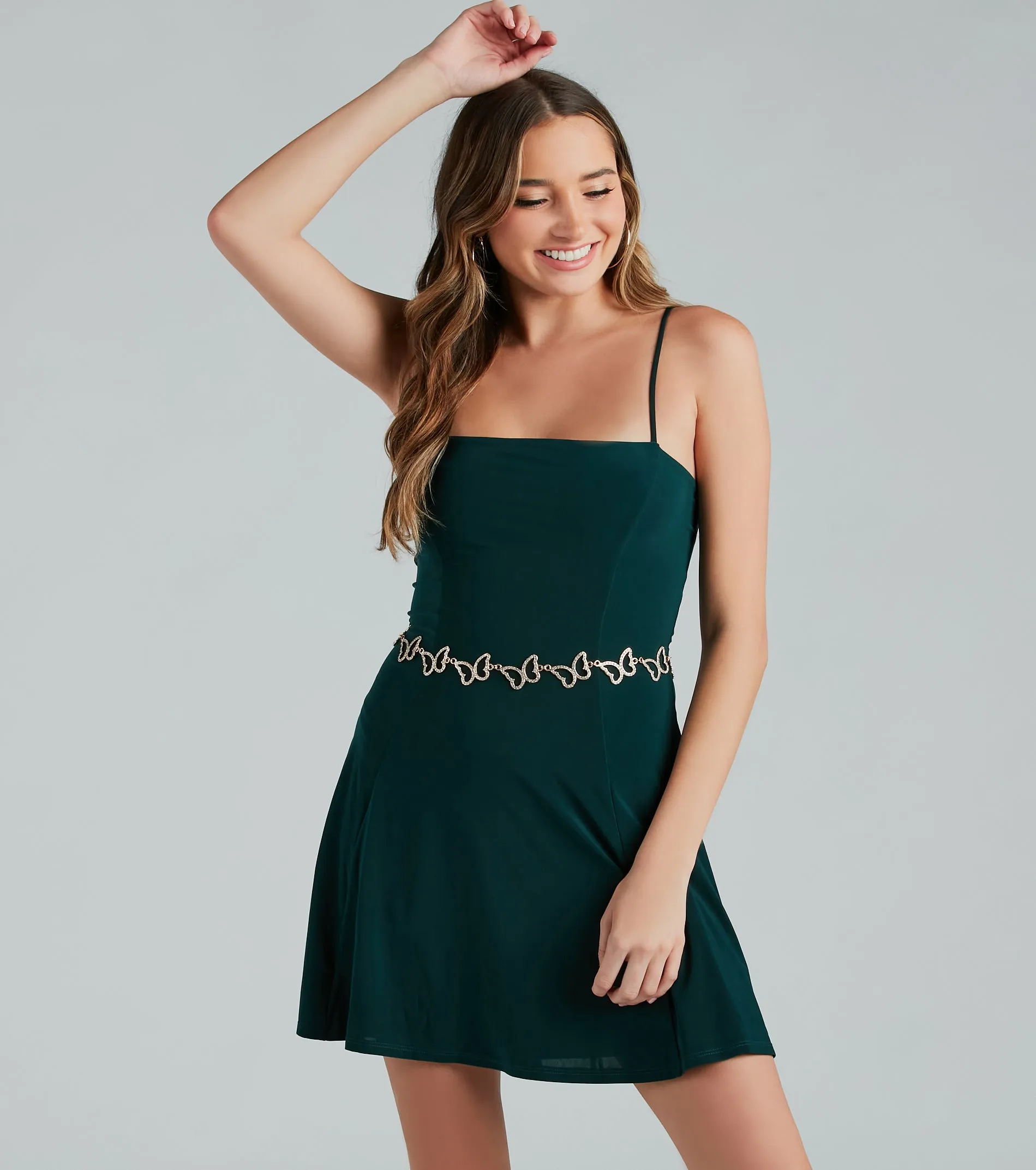 Time To Flutter Rhinestone Butterfly Chain Belt sold by Windsor product image thumbnail 3