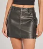 Edgy Cuteness High-Rise Cargo Faux Leather Mini Skort sold by Windsor
