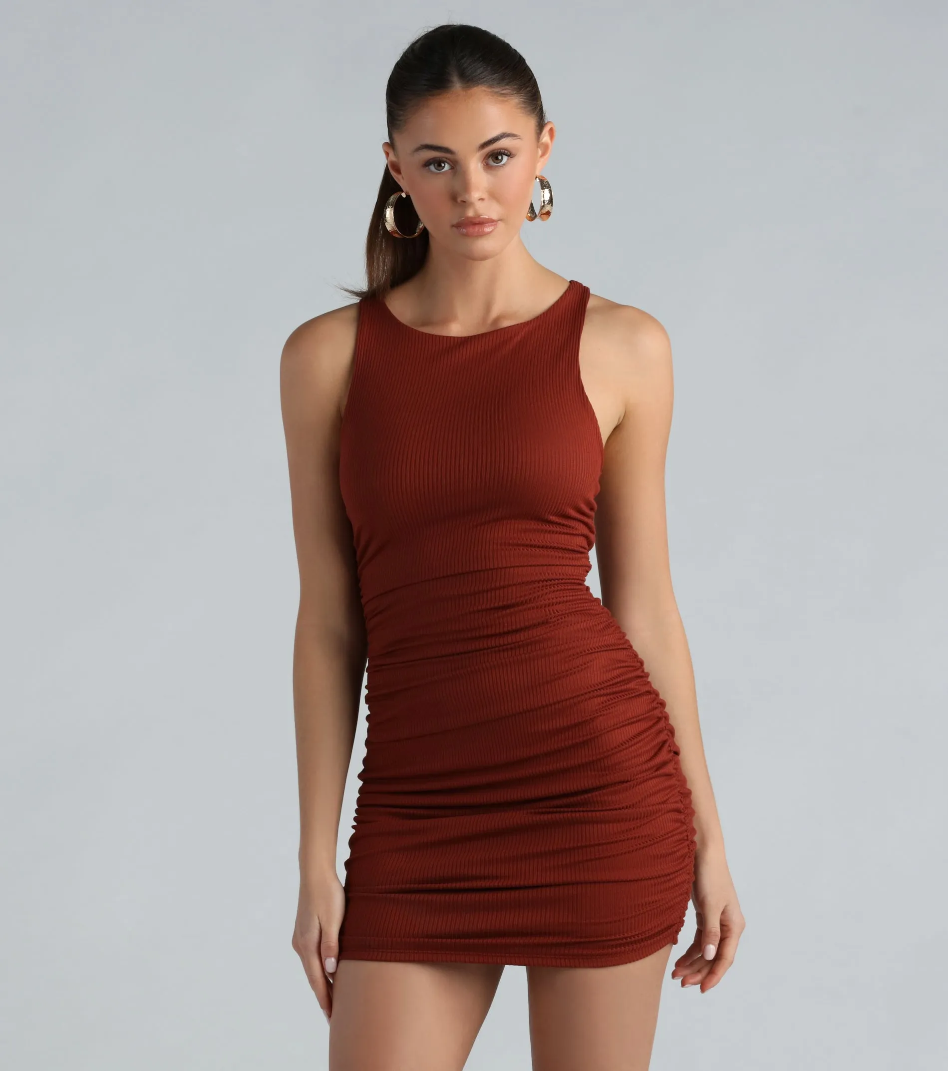 Chic Refresh Ruched Bodycon Mini Dress sold by Windsor product image thumbnail 5