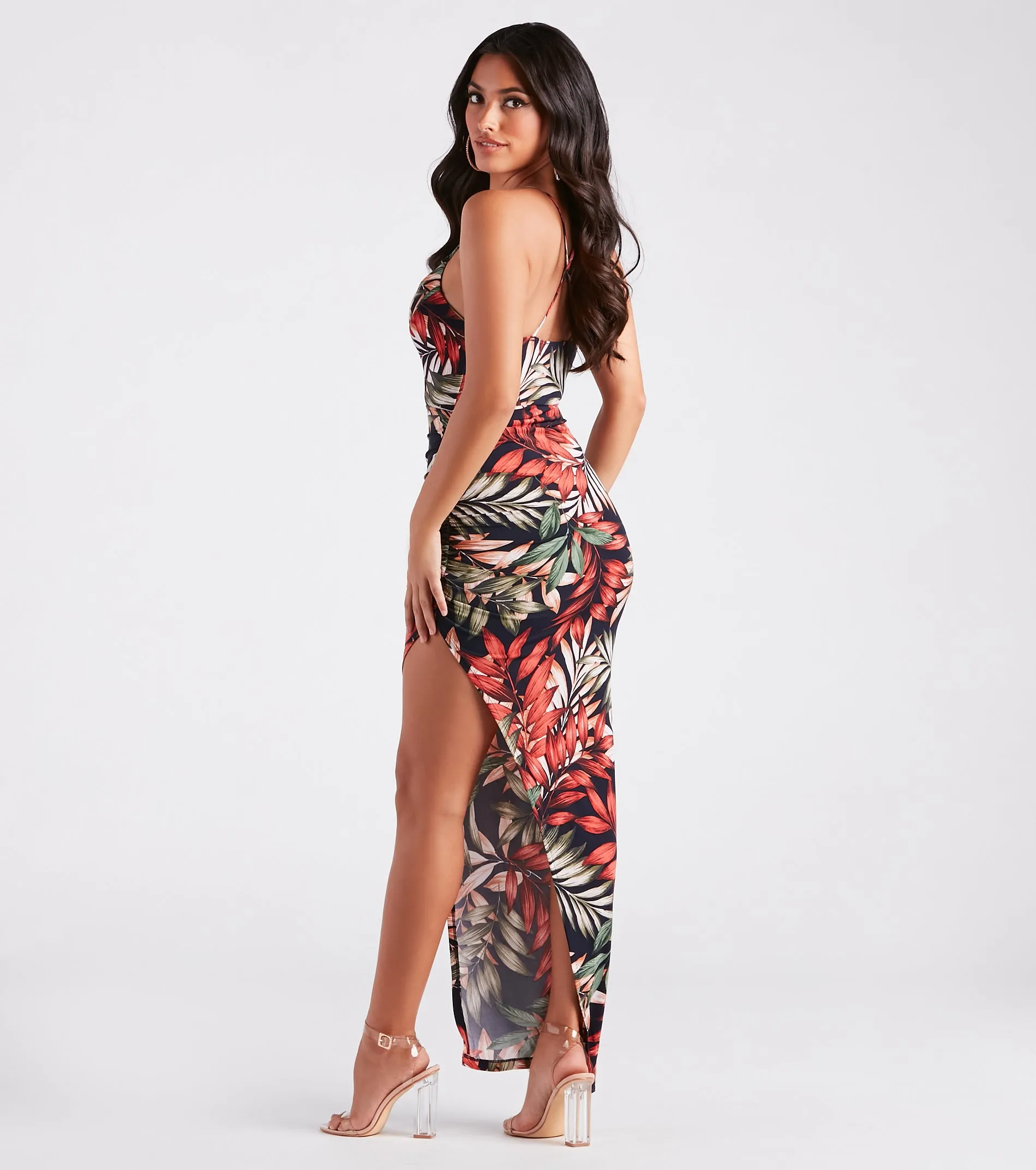Vacation Mode Tropical Print Maxi Dress sold by Windsor product image thumbnail 2