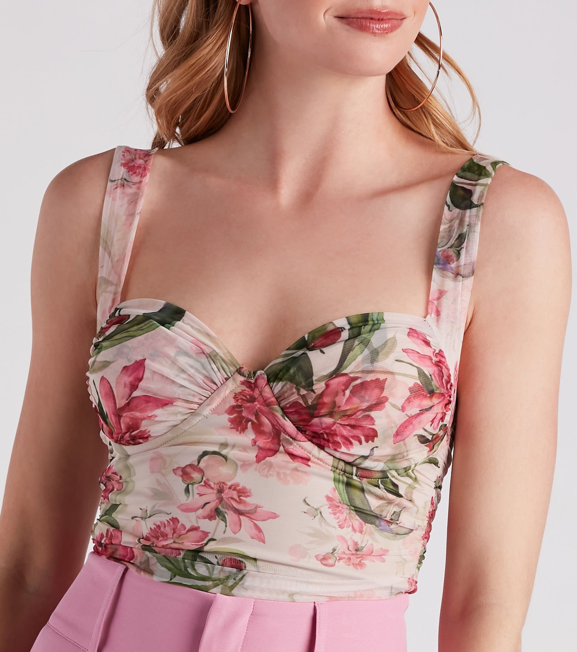 Spring Beauty Floral Mesh Bustier sold by Windsor product image thumbnail 4