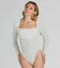 Revival Texture Knit Long Sleeve Bodysuit sold by Windsor