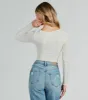 Revival Texture Knit Long Sleeve Bodysuit sold by Windsor