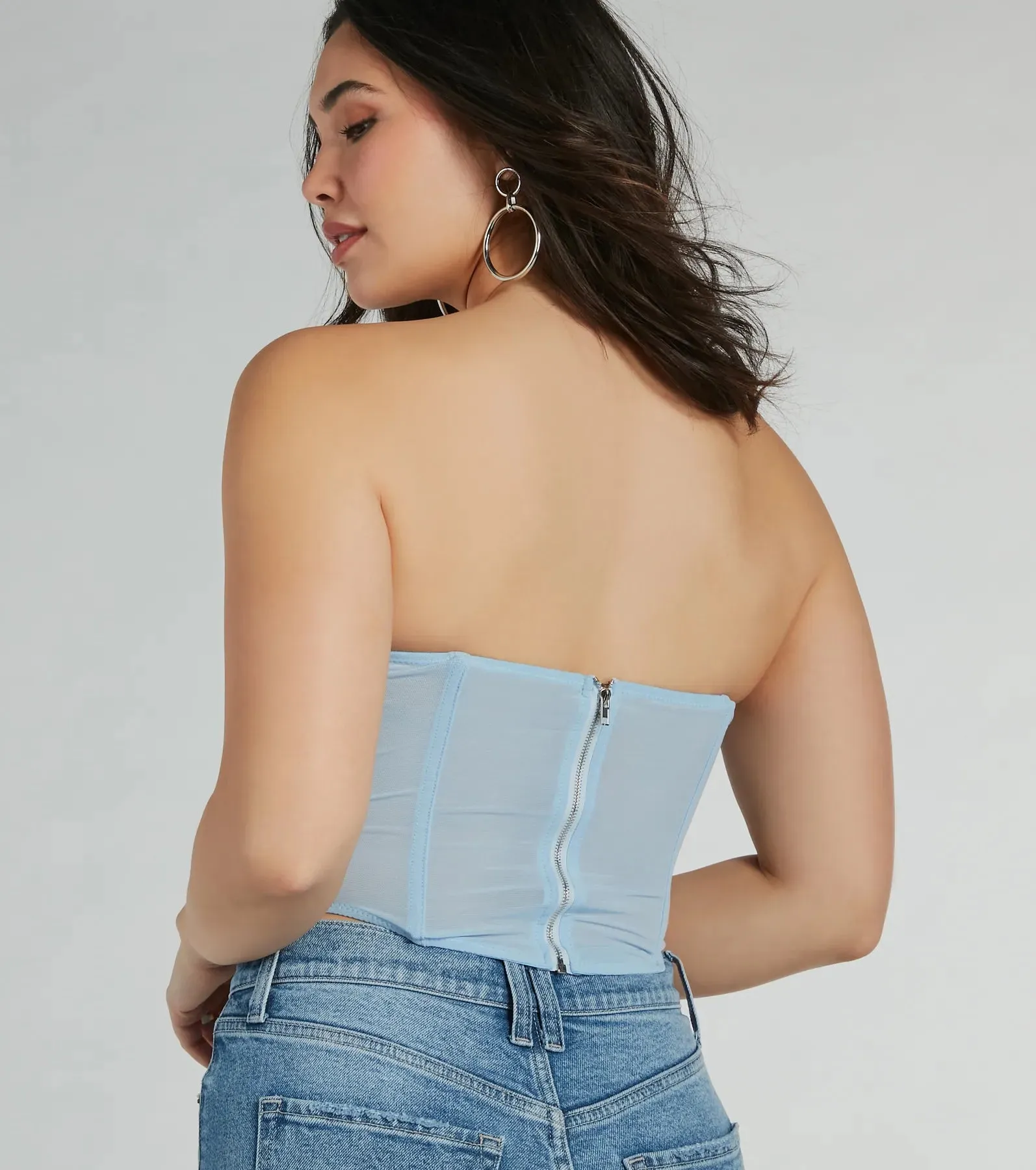 Night-Out Worthy Cropped Corset Top sold by Windsor product image thumbnail 2