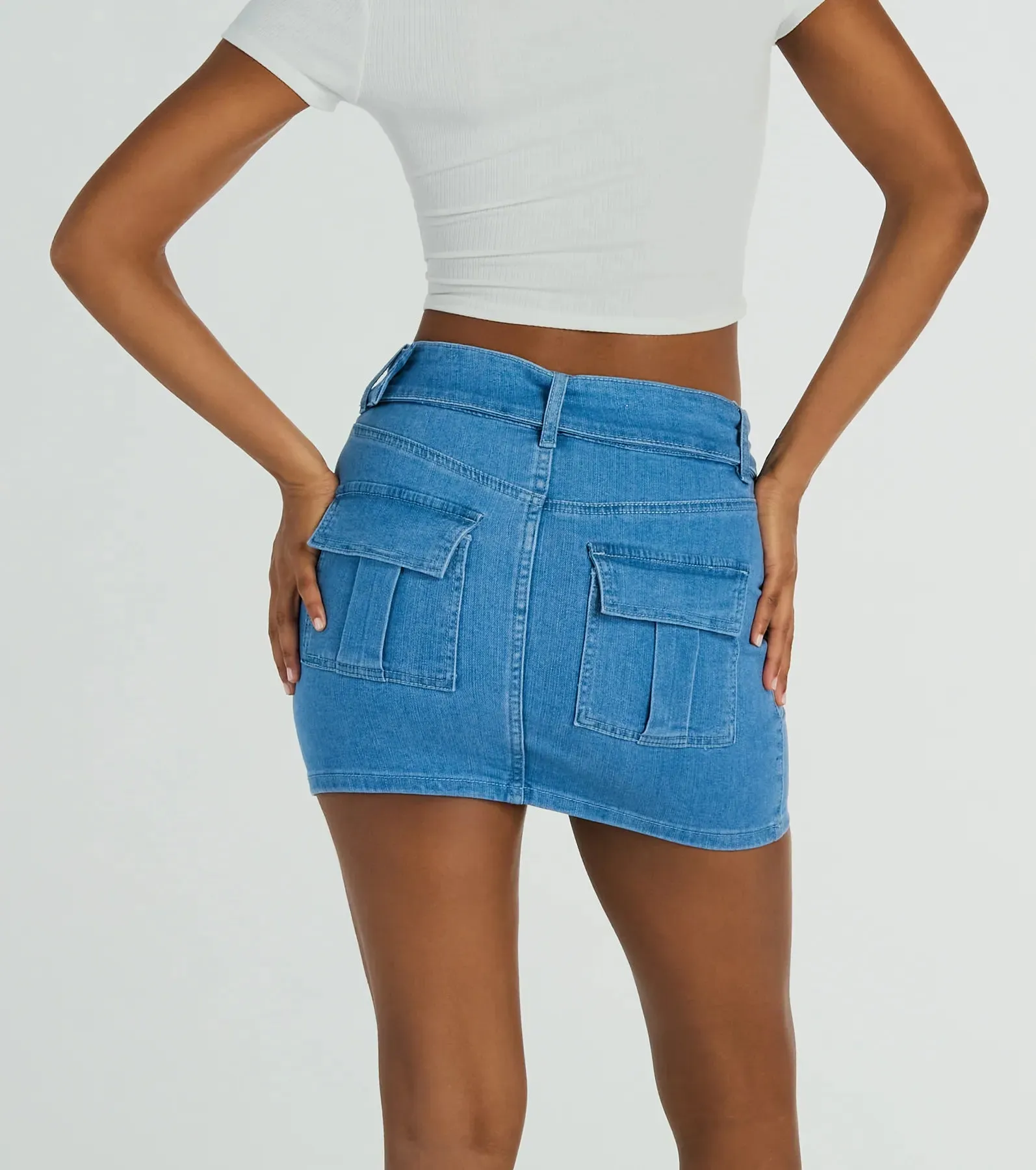 Trendsetting Look Belted Denim Mini Skirt sold by Windsor product image thumbnail 3