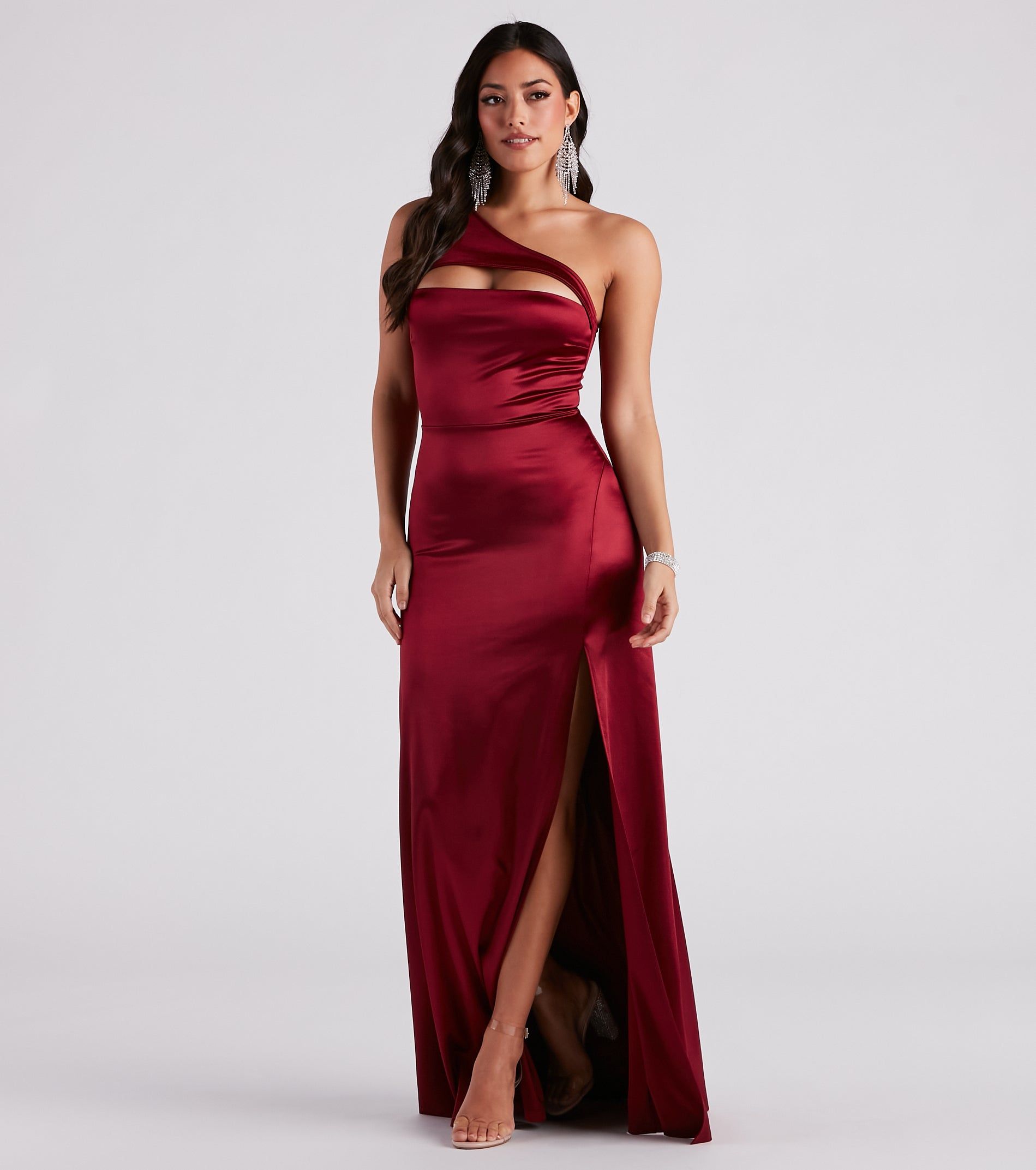 Skyla Formal Satin One-Shoulder A-Line Dress sold by Windsor product image thumbnail 3