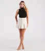 If You Pleats Denim Mini Skirt sold by Windsor