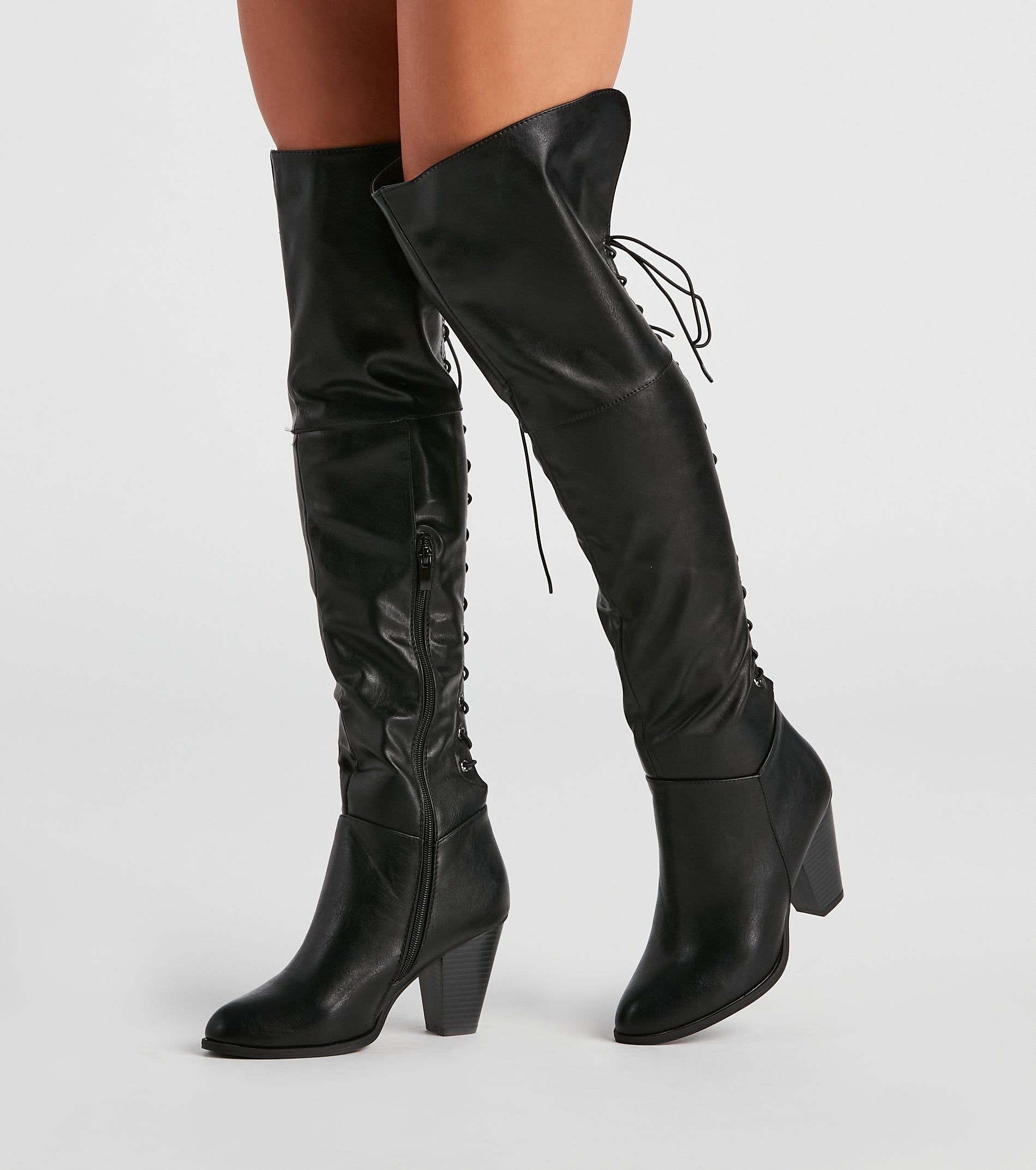 Rule The Scene Knee-High Boots sold by Windsor