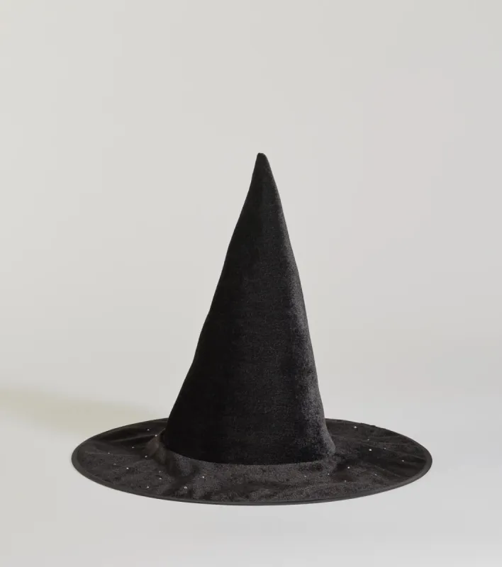 Bewitched Spellcaster Velvet Rhinestone Witch Hat sold by Windsor