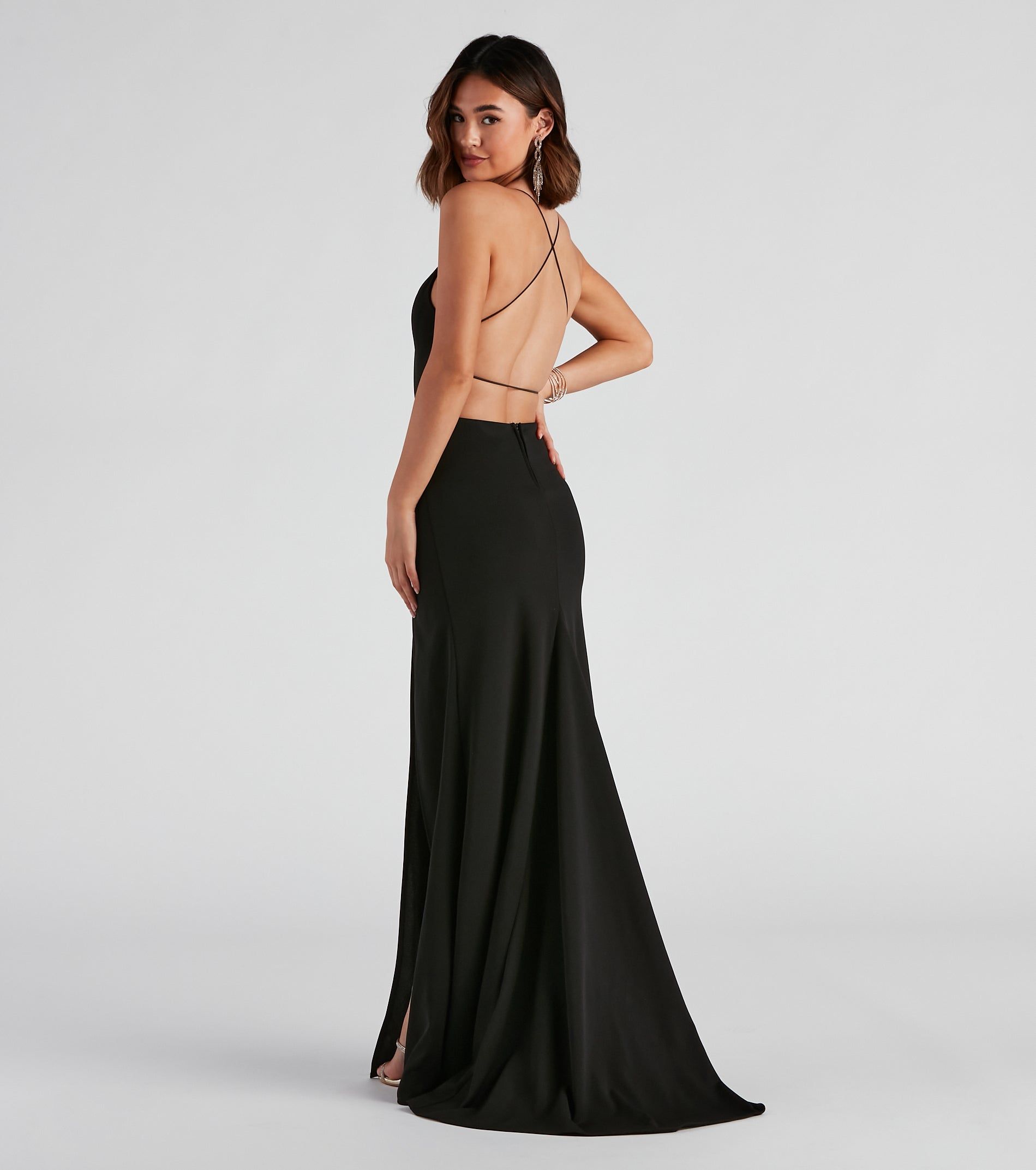 Smooth Silhouette Plunge Halter Bodysuit sold by Windsor product image thumbnail 16