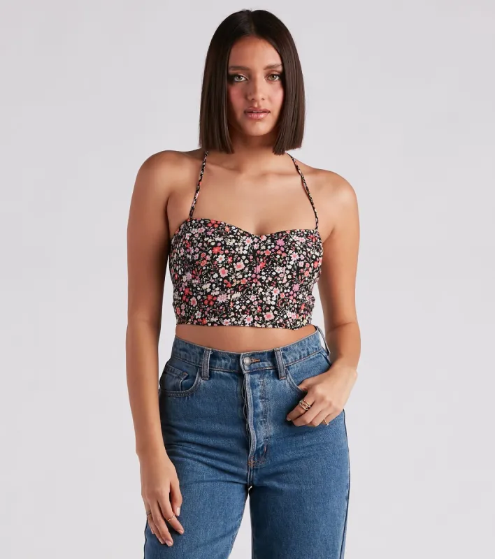 Spring Blooms Ditsy Floral Crop Top sold by Windsor